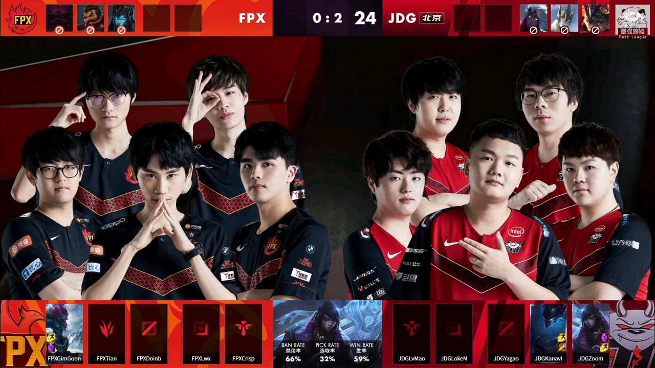 JDG vs FPX Crisp夹缝神钩直接一波 Loken厄斐琉斯绝境守家! Game 3
